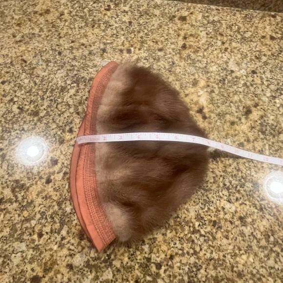 Vintage mid century brown girls fur hat children’s - Picture 5 of 8